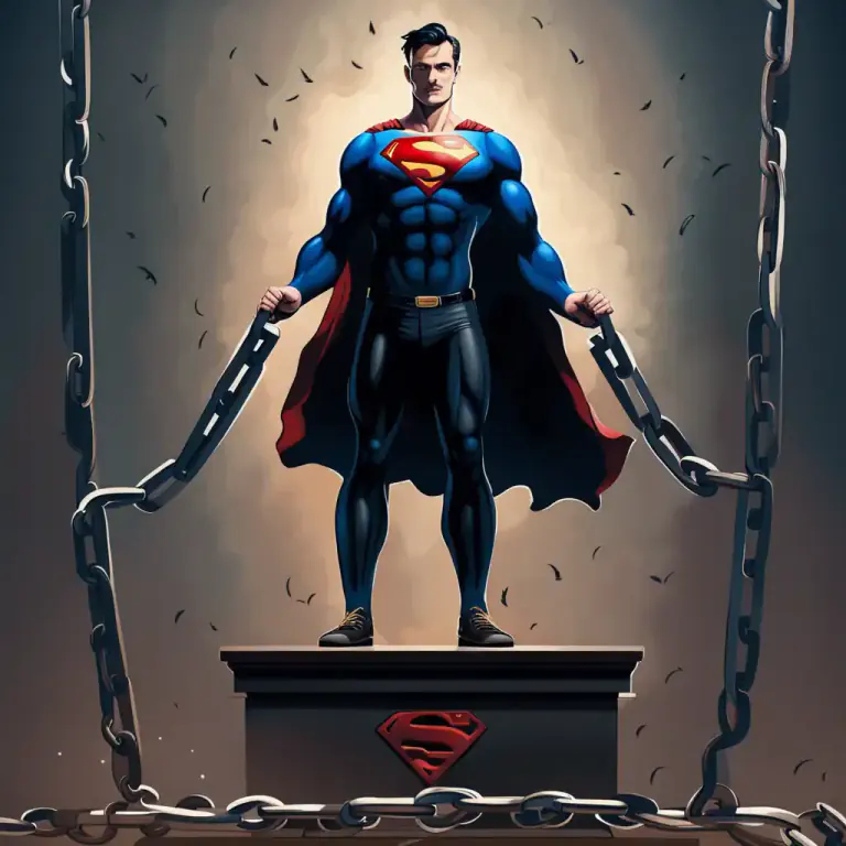 Visual representation of "superman" - An ideal superior man of the future, as outlined by Friedrich Nietzsche.