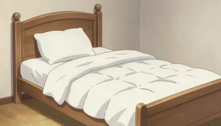 Visual representation of "bed" - A piece of furniture for sleeping on