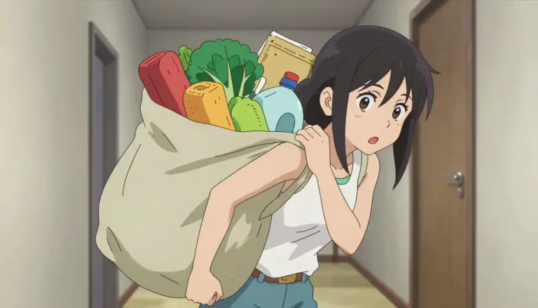 Visual representation of "tote" - To carry something, especially something heavy or awkward.
