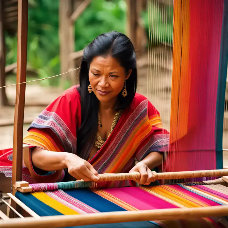 Visual representation of "loom" - A device for making cloth