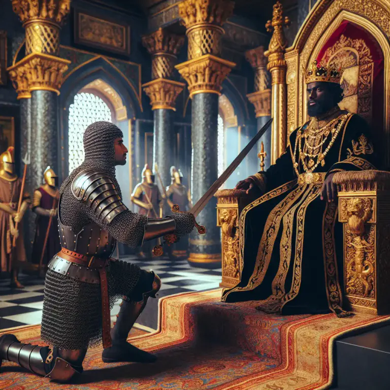 Visual representation of "liege" - Related to the relationship between a feudal superior and a vassal.