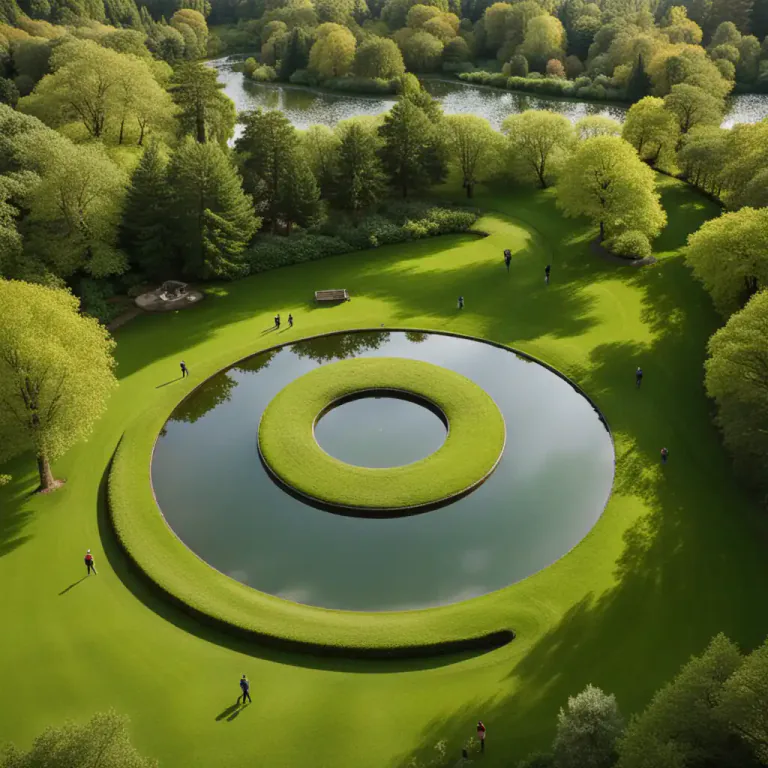 Visual representation of "doughnut" - Something in the shape of a circle or a ring.
