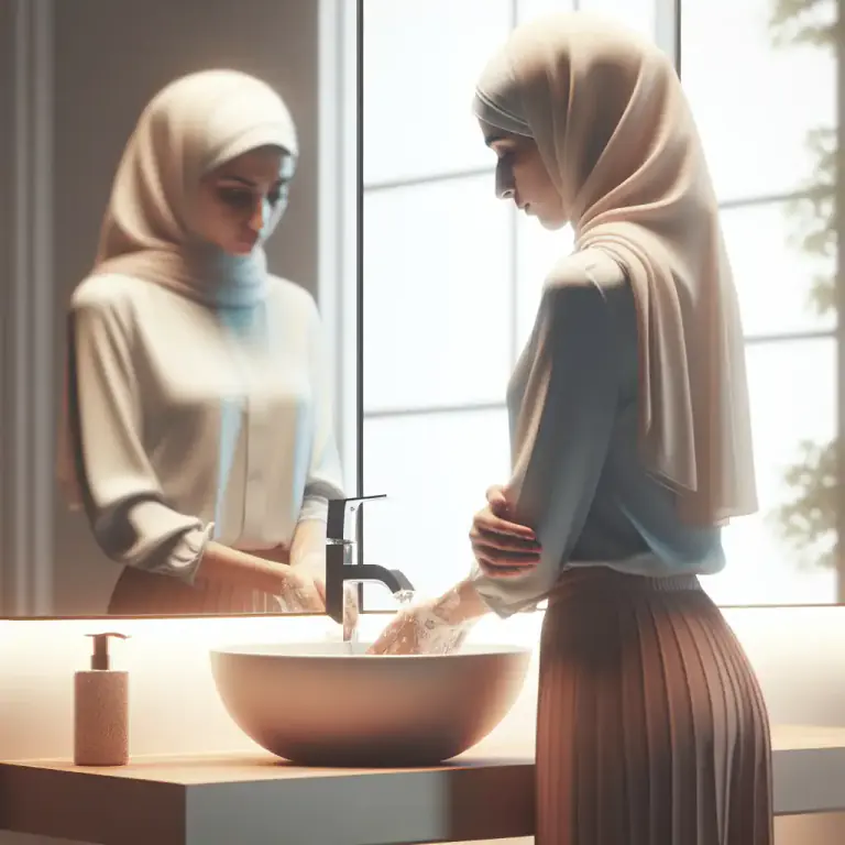 Visual representation of "toilet" - An act of making oneself clean or neat.