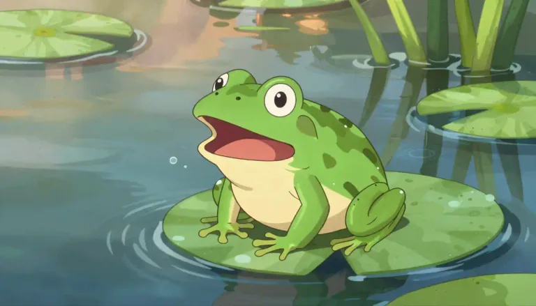 Visual representation of "croak" - The sound a frog or a toad makes