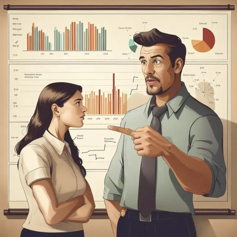 Visual representation of "be beside the point" - Not important; irrelevant.