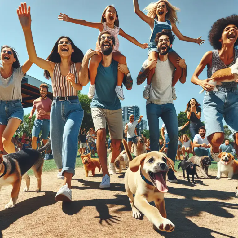 Visual representation of "socialize" - To expose an animal to people or other animals so that it becomes friendly and comfortable around them