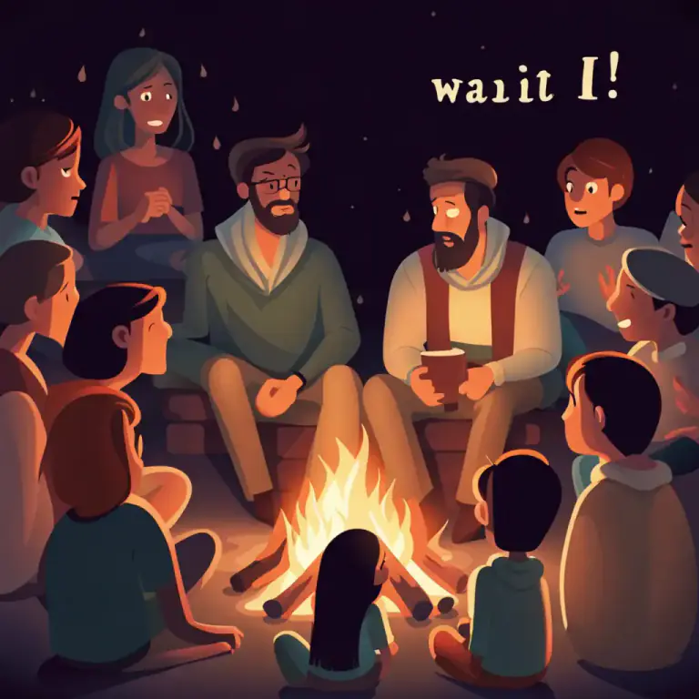 Visual representation of "wait for it" - Used to create suspense before revealing something.