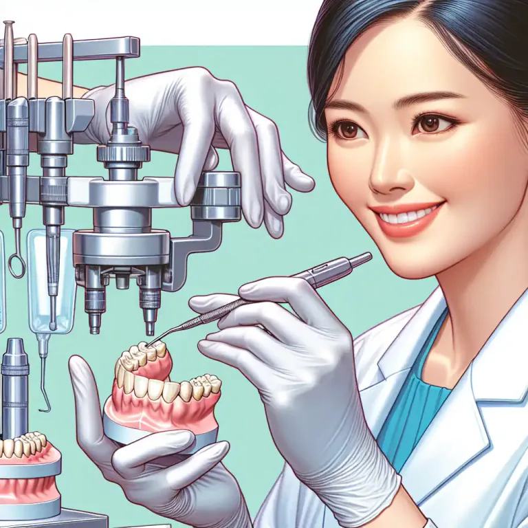 Visual representation of "articulator" - A tool used in dentistry to hold and move molds of the teeth.