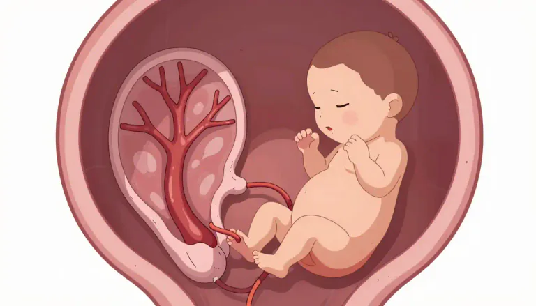 Visual representation of "placental" - Related to the placenta, the organ in the womb of a pregnant mammal that provides nourishment for the fetus.