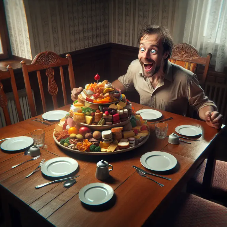 Visual representation of "trencher" - A person who enjoys eating