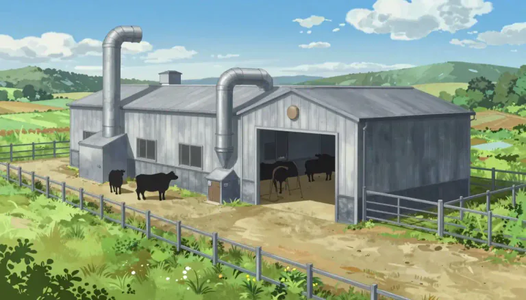 Visual representation of "slaughterhouse" - A place where animals are killed for their meat