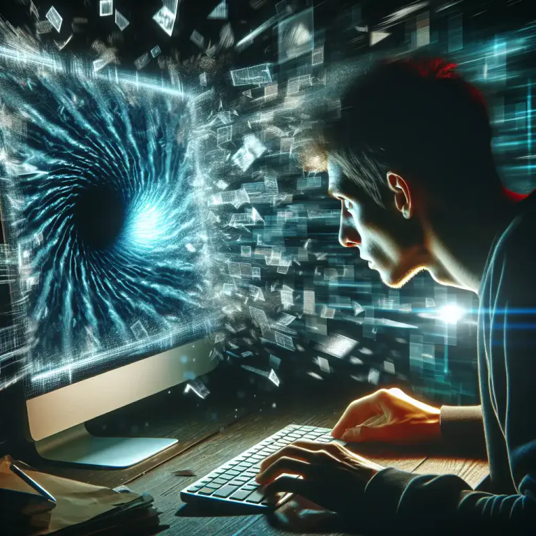 Visual representation of "information" - Data or details stored in a computer.