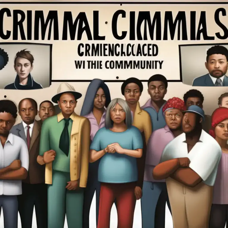 Visual representation of "criminalize" - To treat or represent a person or a group as criminals