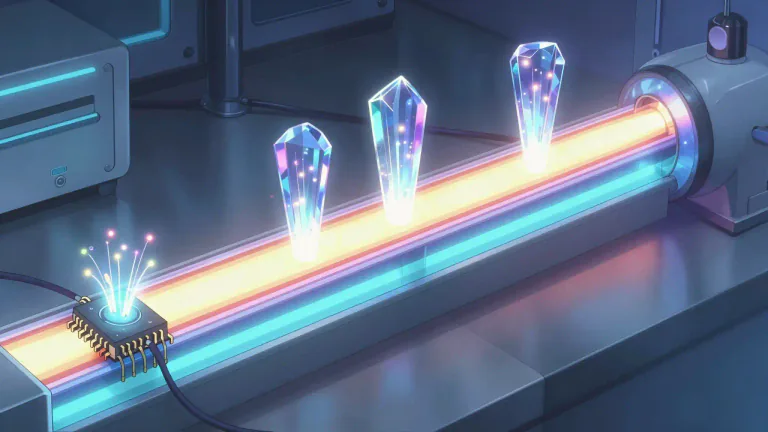 Visual representation of "photonic" - Relating to or denoting the properties of photons, especially in the context of technology that deals with light.