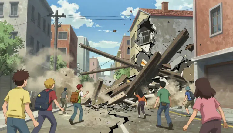 Visual representation of "disaster" - A very bad event that causes a lot of harm or damage