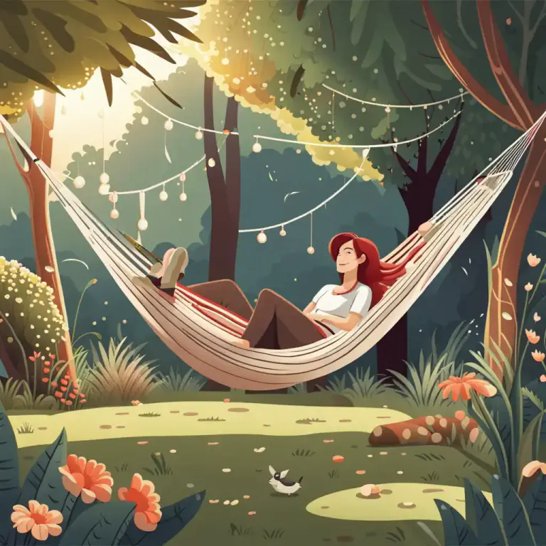 Visual representation of "mellow out" - To relax or calm down, especially after a period of excitement or nervousness.