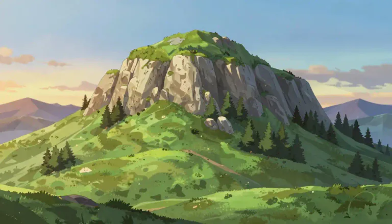 Visual representation of "monte" - In Spanish and Italian, 'monte' refers to a mountain or hill, embodying a natural elevation of the Earth's surface.