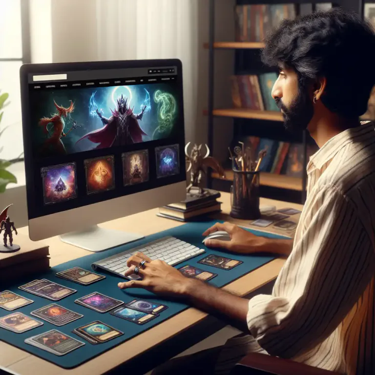 Visual representation of "gatherer" - In the game of Magic: The Gathering, a website where players can find up-to-date card information