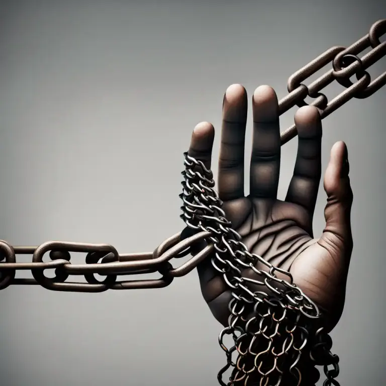 Visual representation of "trespass on" - To interfere with someone's rights or freedom