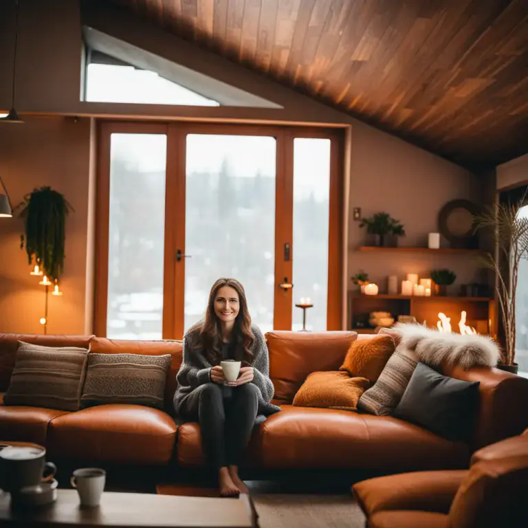 Visual representation of "at home" - In the place where you usually live.