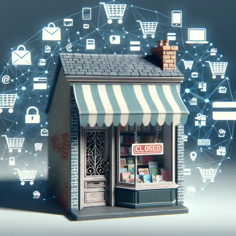 Visual representation of "out of business" - When a company or shop stops operating, usually because it was not making enough money