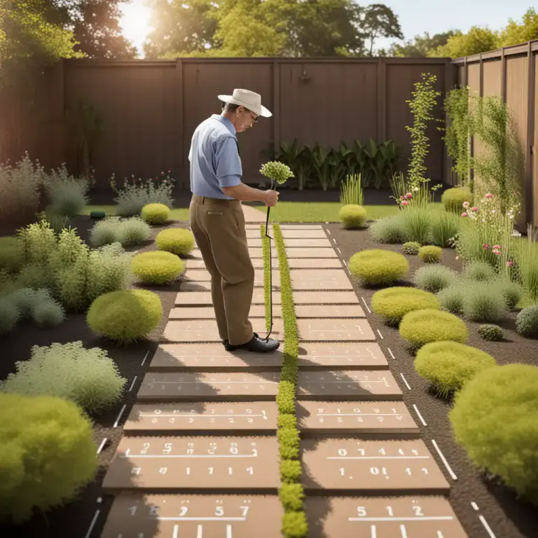 Visual representation of "pace out" - To measure a distance by counting the number of steps needed to cover it.
