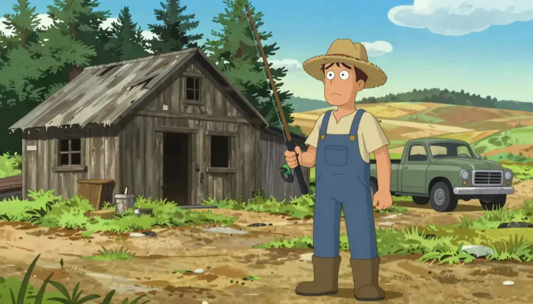 Visual representation of "hillbilly" - An uneducated person who lives in a rural area, typically in the Southern United States.