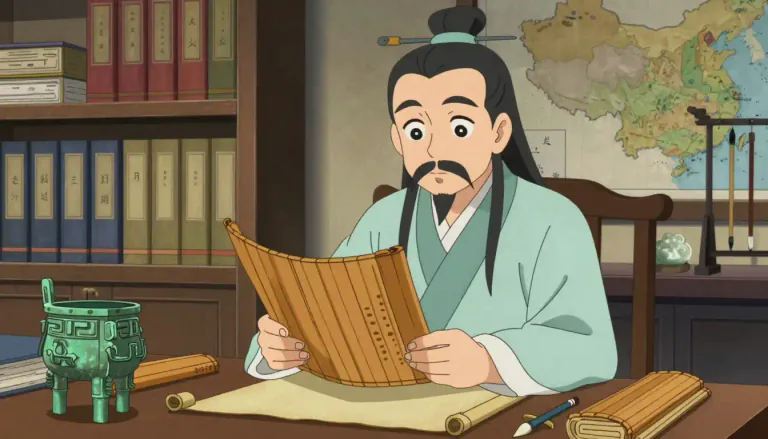 Visual representation of "sinologist" - A person who studies Chinese language, literature, history, or culture.