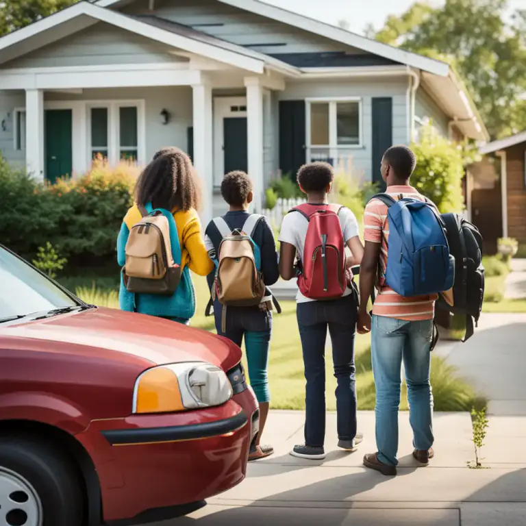 Visual representation of "carpool" - To make a regular journey in a single vehicle with one or more people, typically to and from work or school.
