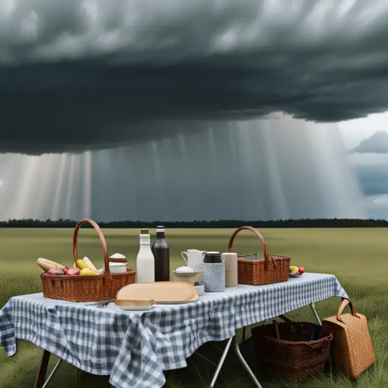 Visual representation of "glass over" - When the weather or atmosphere changes, and the sky becomes covered with a layer that looks like glass, often indicating that it is going to rain.