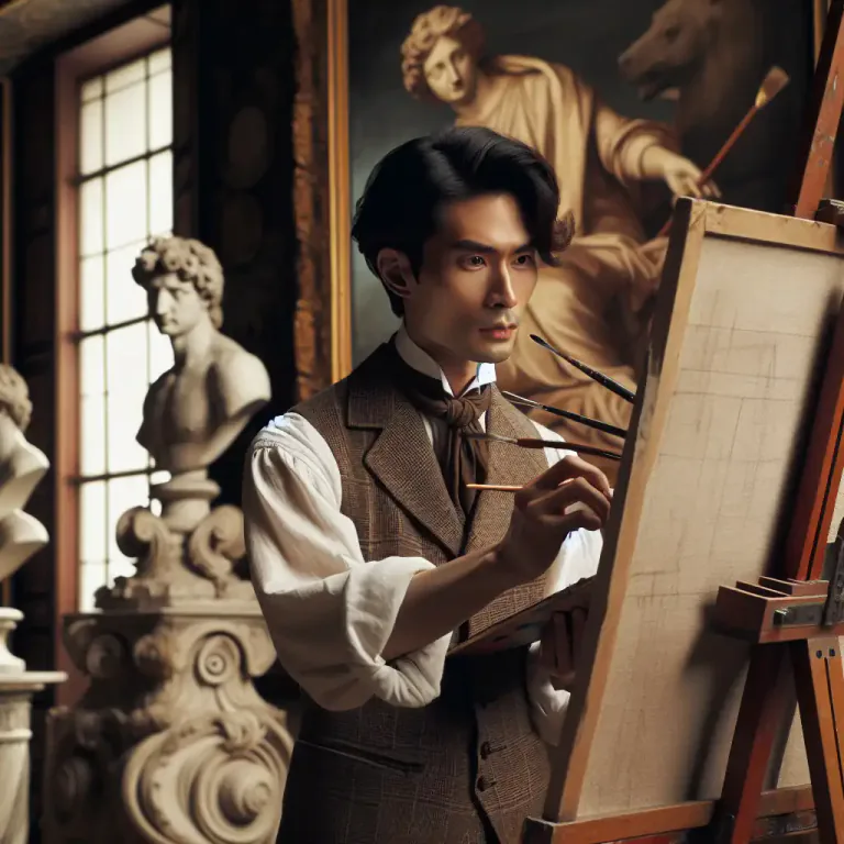 Visual representation of "classicist" - An artist or writer who adheres to traditional standards or styles in their work, as opposed to modern or avant-garde approaches.