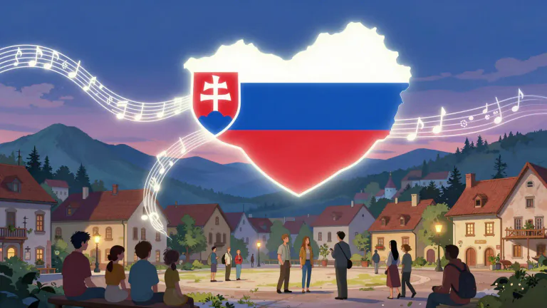 Visual representation of "slovak" - The official language of Slovakia, belonging to the West Slavic branch of the Slavic languages.