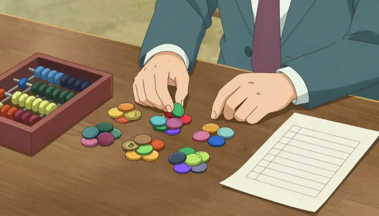 Visual representation of "tally" - A total count or number of something