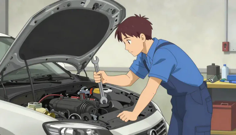 Visual representation of "mechanic" - A person who fixes cars or machinery