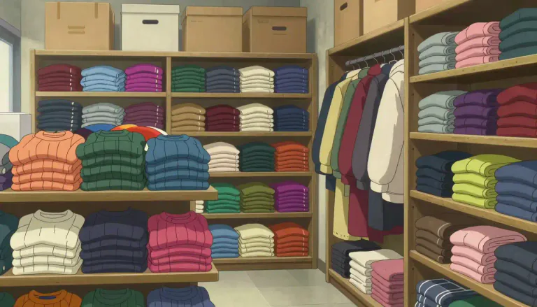 Visual representation of "stock" - The goods or merchandise kept on the premises of a business.