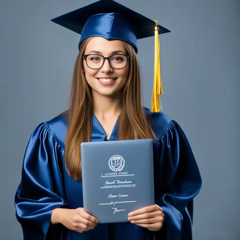 Visual representation of "degree" - A title given by a college or university after you have successfully completed a course of study.