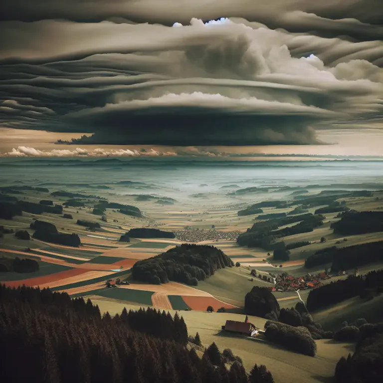 Visual representation of "stratus" - A type of low-lying cloud that spreads across the sky like a blanket.