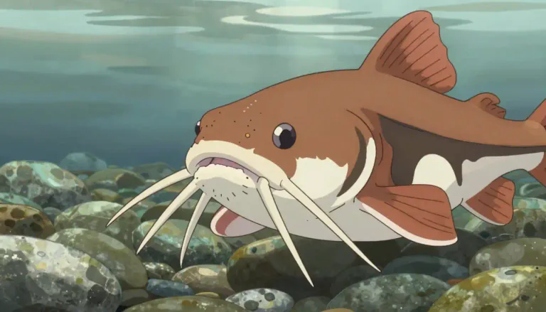 Visual representation of "catfish" - A type of fish characterized by its whisker-like barbels around the mouth.