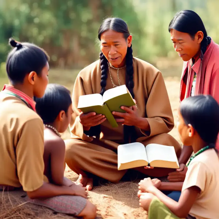 Visual representation of "preach" - To try to persuade someone to convert to a particular religion
