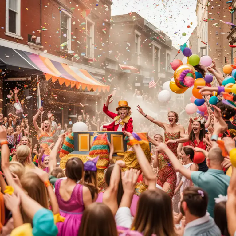 Visual representation of "rag" - A street festival or parade