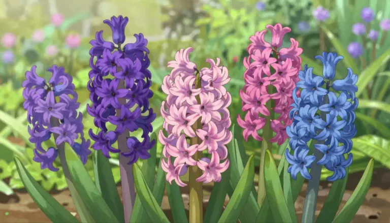 Visual representation of "hyacinth" - A type of plant with brightly colored flowers and a pleasant smell