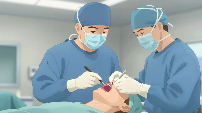 Visual representation of "laryngectomy" - A laryngectomy is a surgical operation where all or part of the larynx (voice box) is removed.