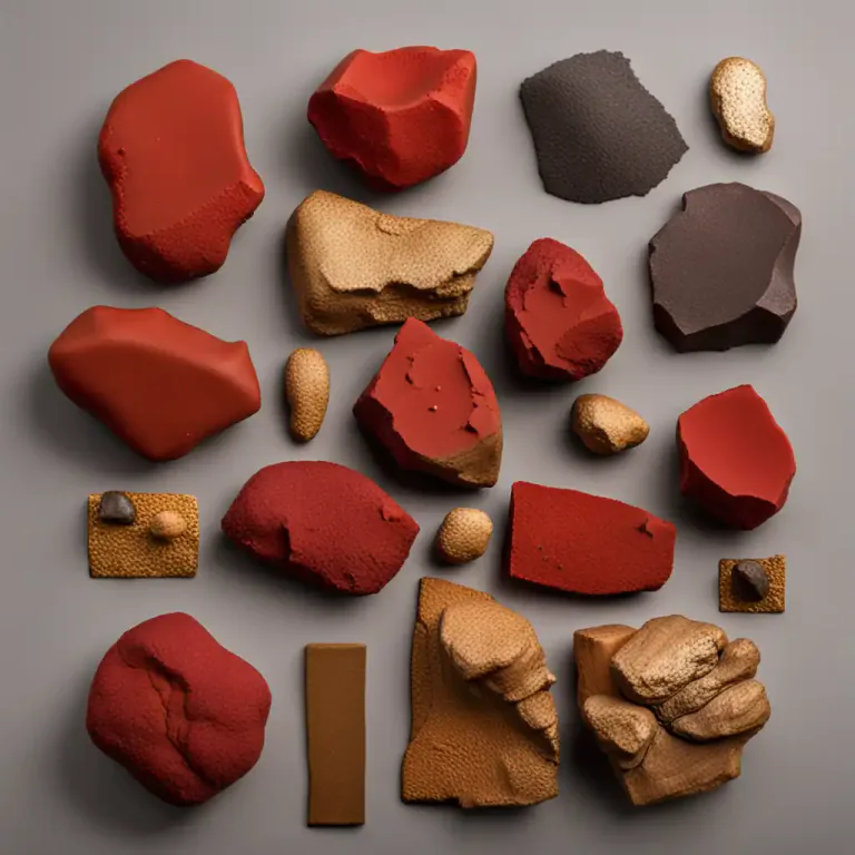 Visual representation of "bole" - A type of clay rich in iron and alumina