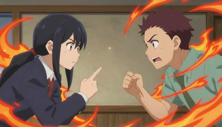 Visual representation of "hotly" - In a very intense, heated or passionate way