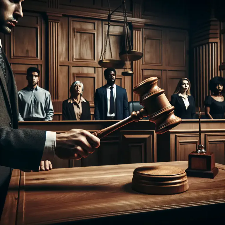 Visual representation of "decision" - A legal judgment, such as the outcome of a case or a court order