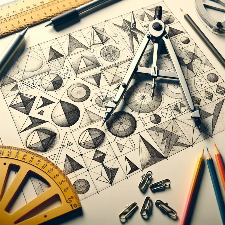 Visual representation of "metrical" - Related to measurement, specifically in geometry.