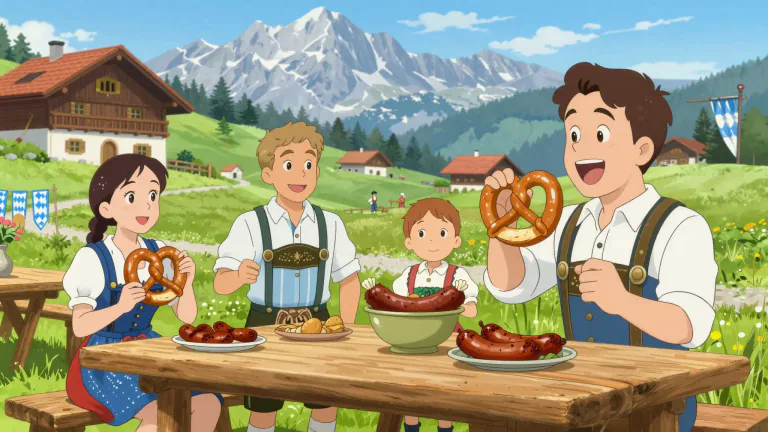 Visual representation of "bavarian" - Relating to Bavaria, a region in Germany known for its rich traditions and distinct culture.