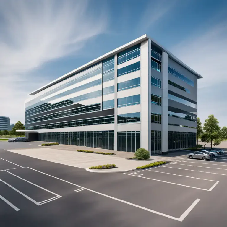 Visual representation of "campus" - Office or factory site of a large organization or company.