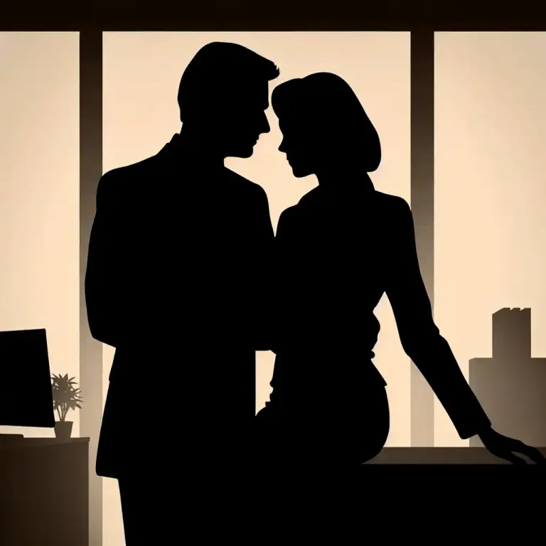 Visual representation of "liaison" - A secret sexual relationship between two people.