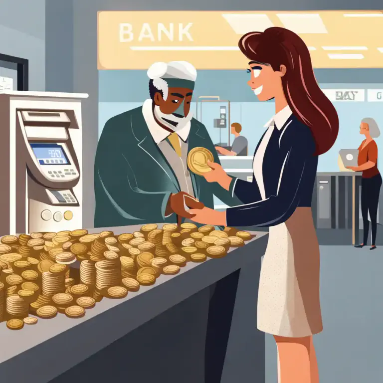 Visual representation of "borrow" - to take money from a person or bank and agree to pay it back to them at a later time